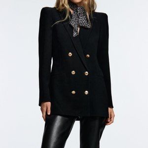 Zara Tailored Double Breasted Oversized Blazer Size M